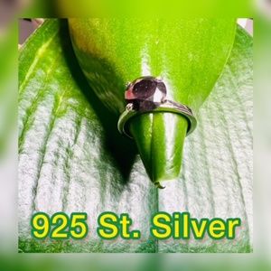 NWT 2.71 CT JET BLACK REAL MOISSANITE ENGAGEMENT ANNIVERSARY 925 SELVER RING